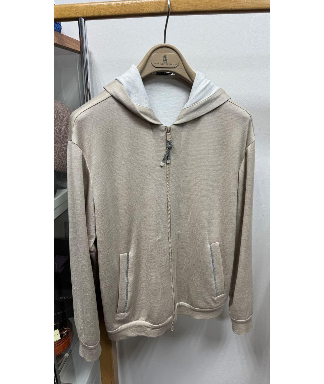 BRUNELLO CUCINELLI Бежевый шелковый спортивные костюмы, фото 2