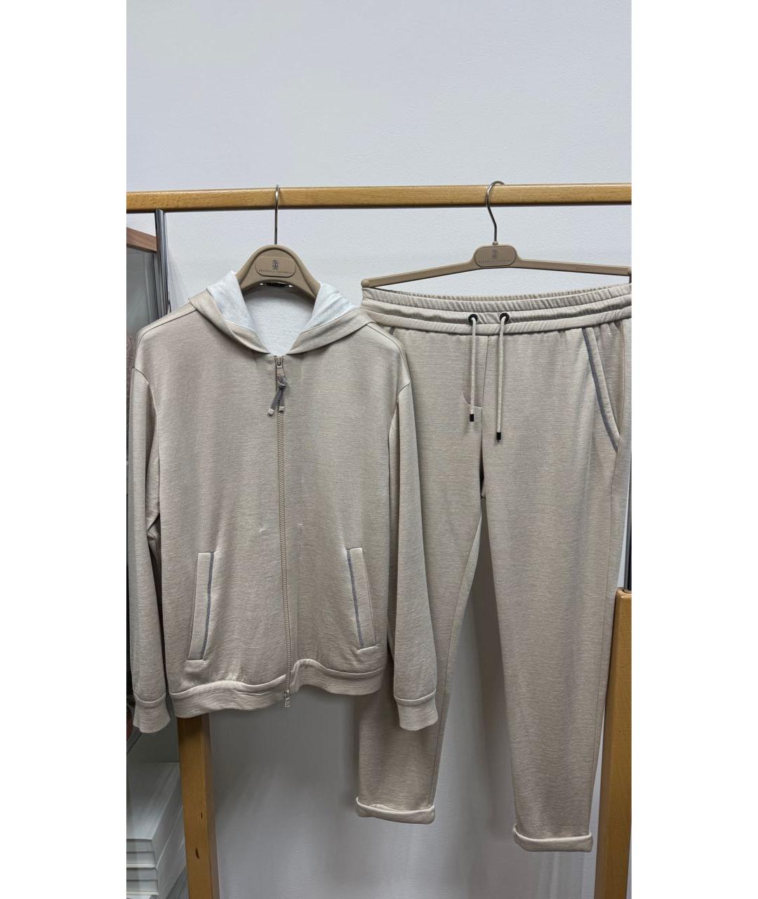 BRUNELLO CUCINELLI Бежевый шелковый спортивные костюмы, фото 8