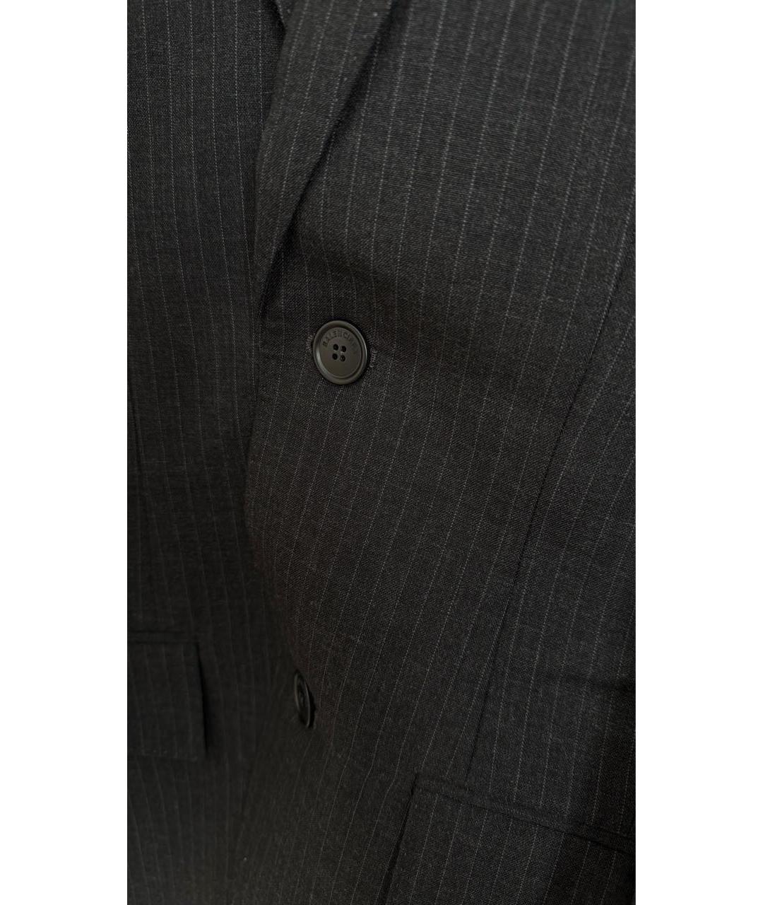 BALENCIAGA Серый шерстяной жакет/пиджак, фото 4