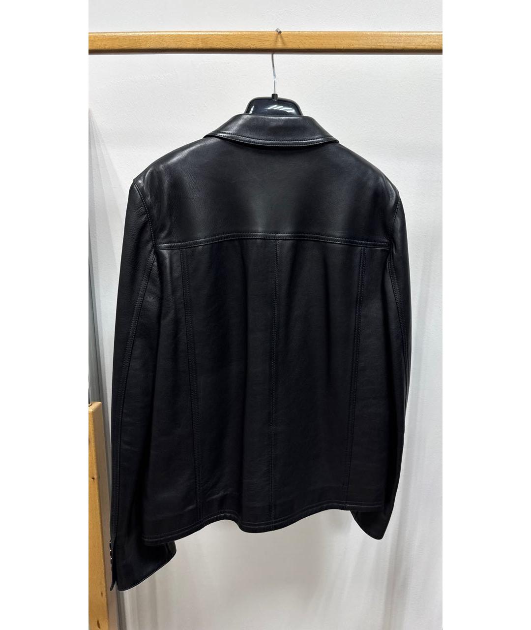 SAINT LAURENT Черная кожаная куртка, фото 4