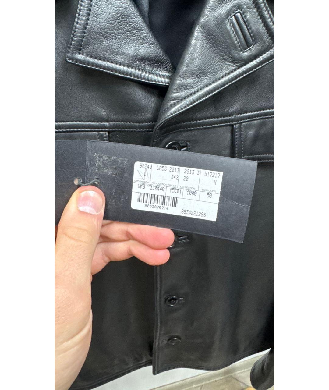 SAINT LAURENT Черная кожаная куртка, фото 3