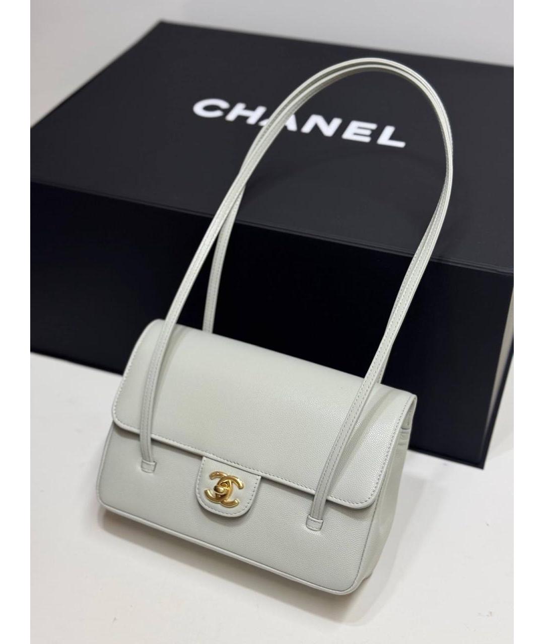 CHANEL Серая кожаная сумка тоут, фото 2