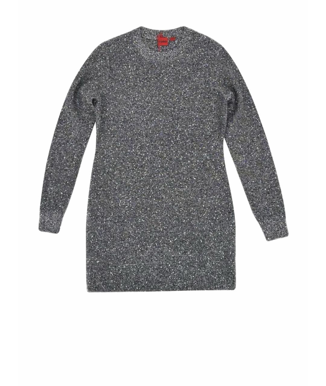 HUGO BOSS Серебряное повседневное платье, фото 1