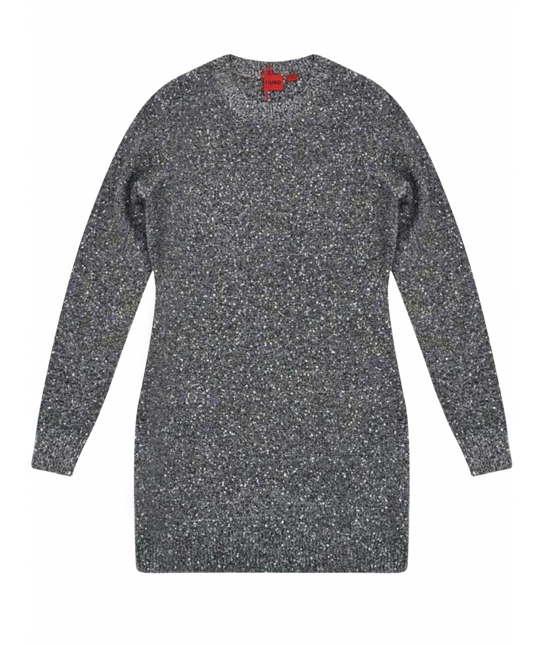 HUGO BOSS Серебряное повседневное платье, фото 1