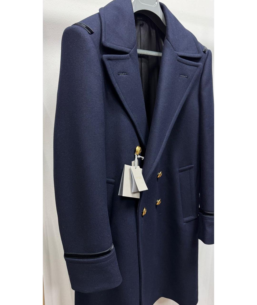 TOM FORD Темно-синее шерстяное пальто, фото 2