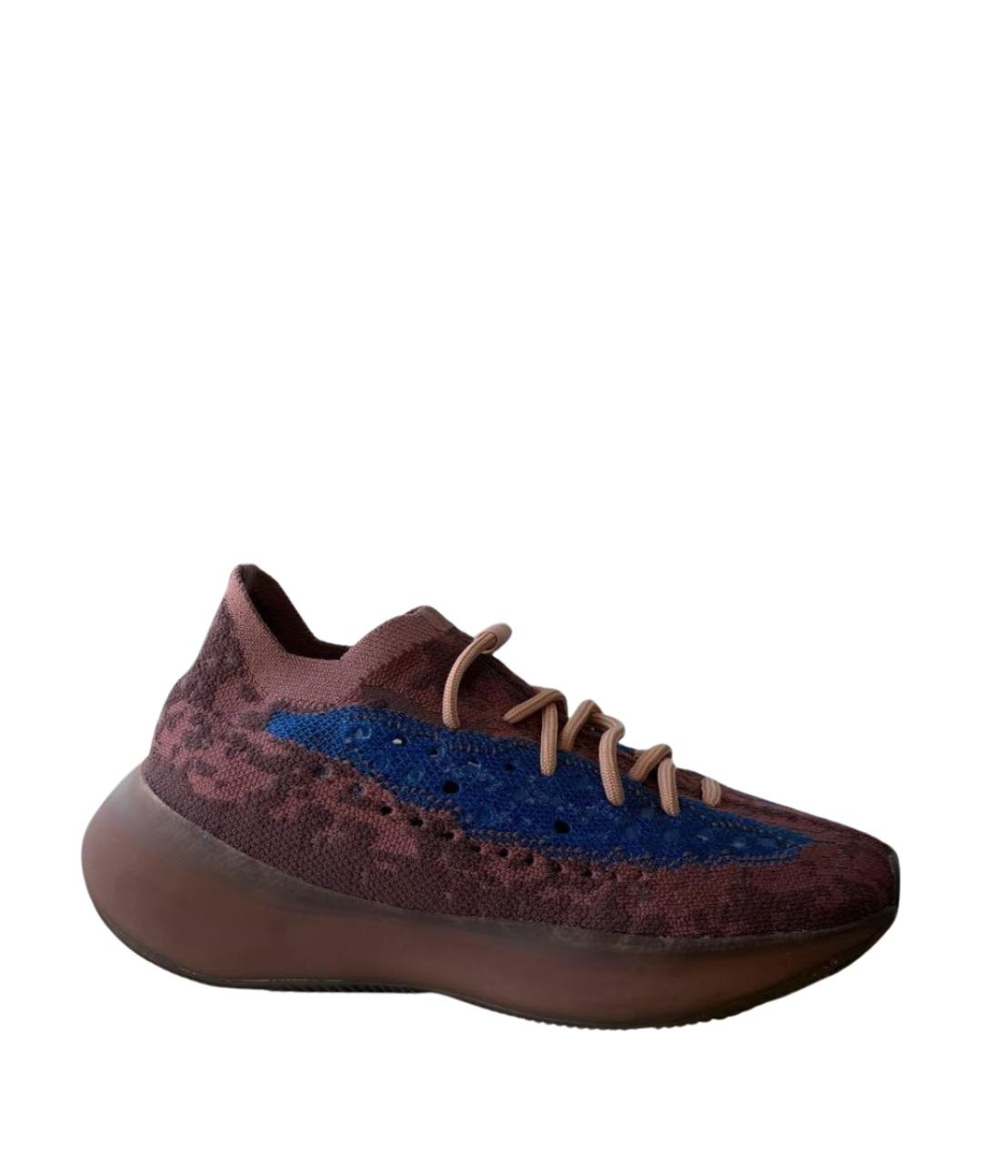 ADIDAS YEEZY Коричневые текстильные кроссовки, фото 1