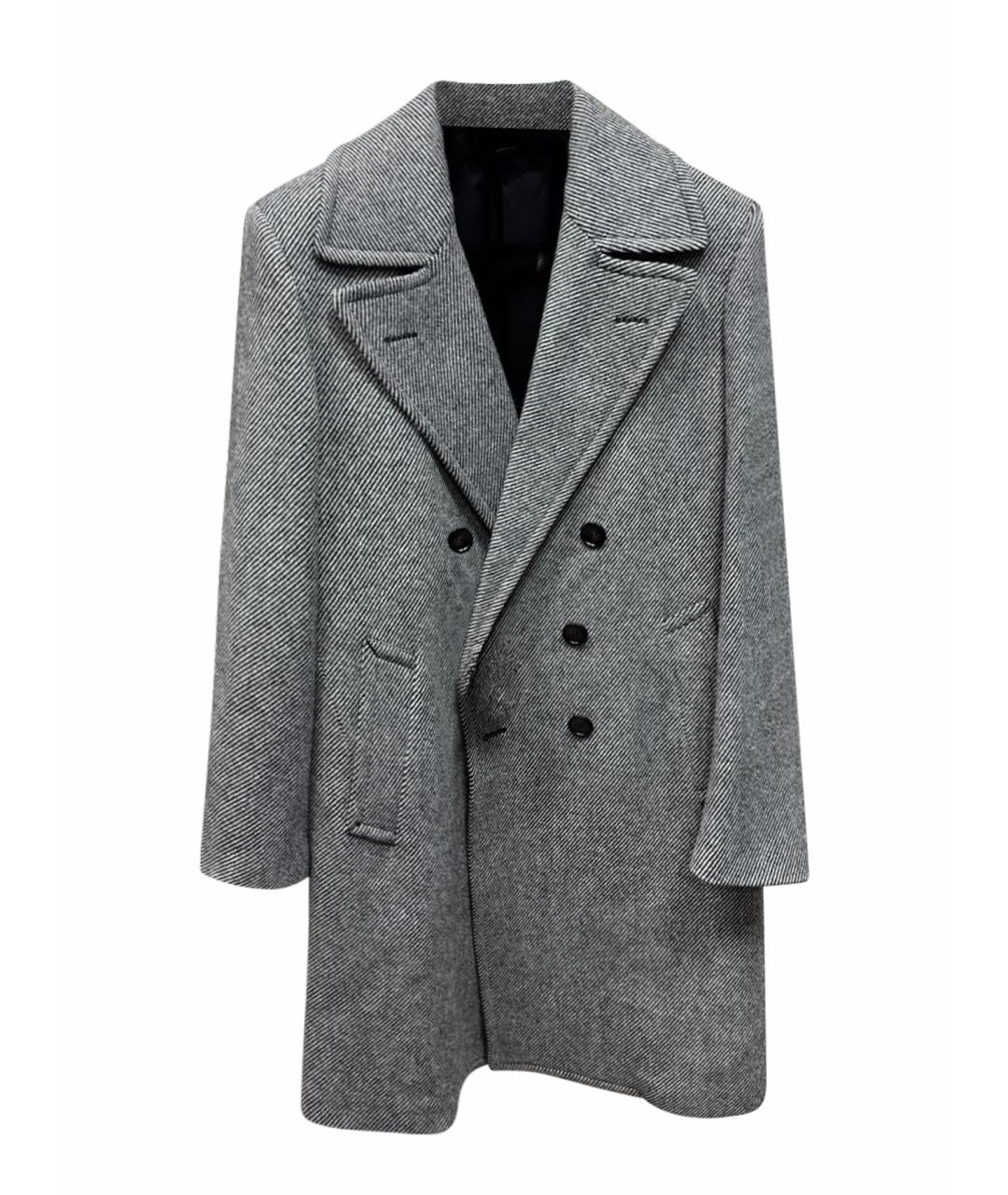 TOM FORD Серое шерстяное пальто, фото 1