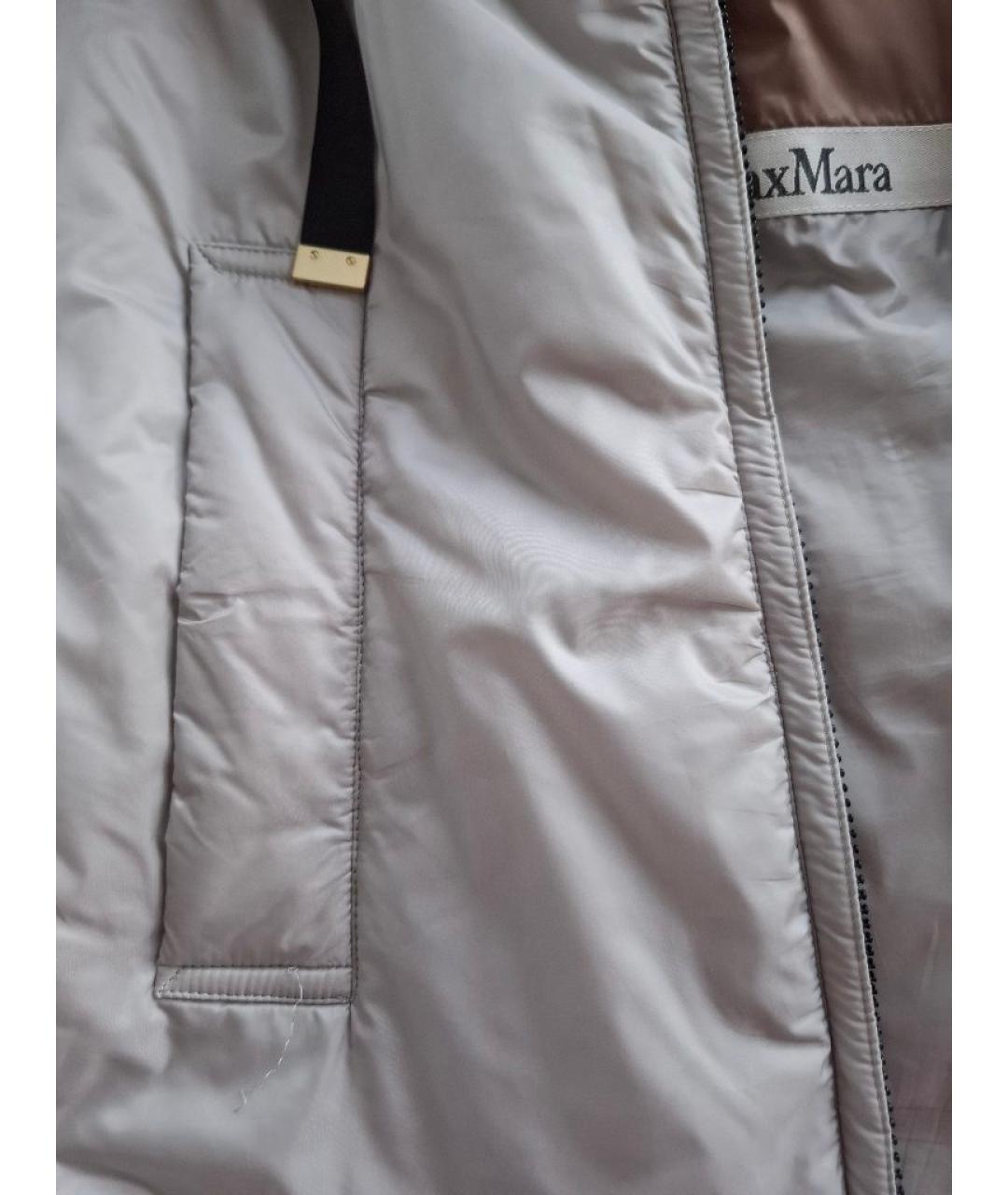 MAX MARA Серый полиэстеровый жилет, фото 4
