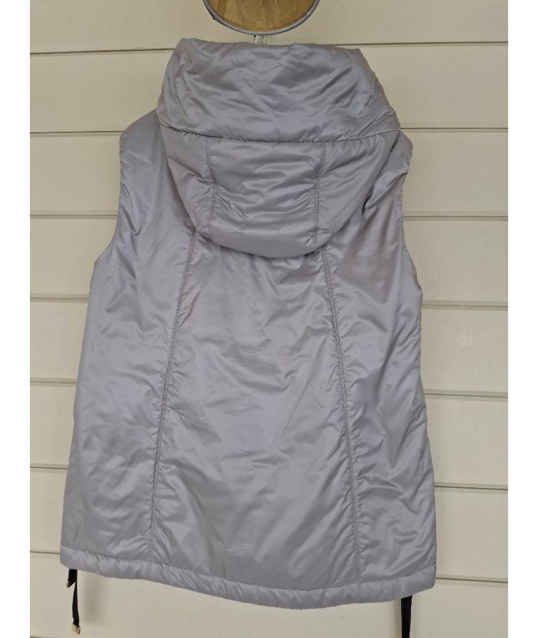 MAX MARA Серый полиэстеровый жилет, фото 2