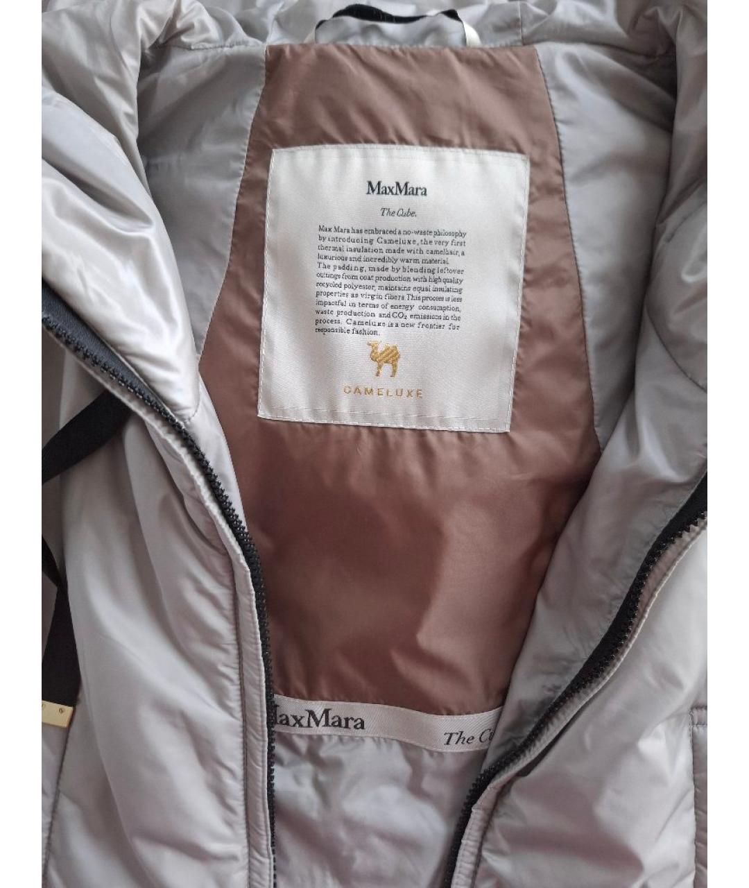 MAX MARA Серый полиэстеровый жилет, фото 3