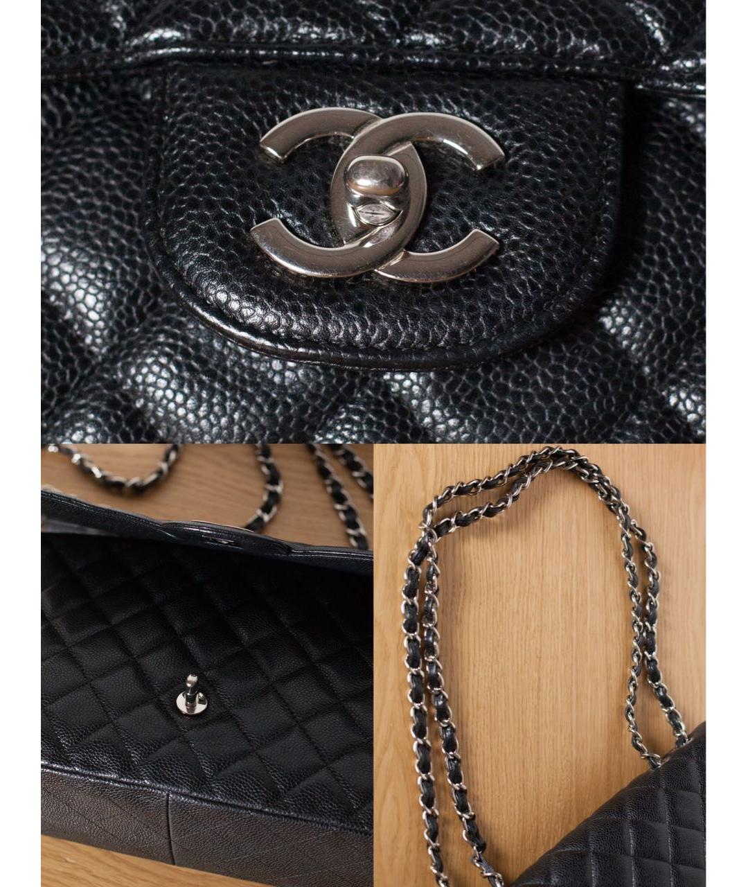 CHANEL Черная кожаная сумка через плечо, фото 7