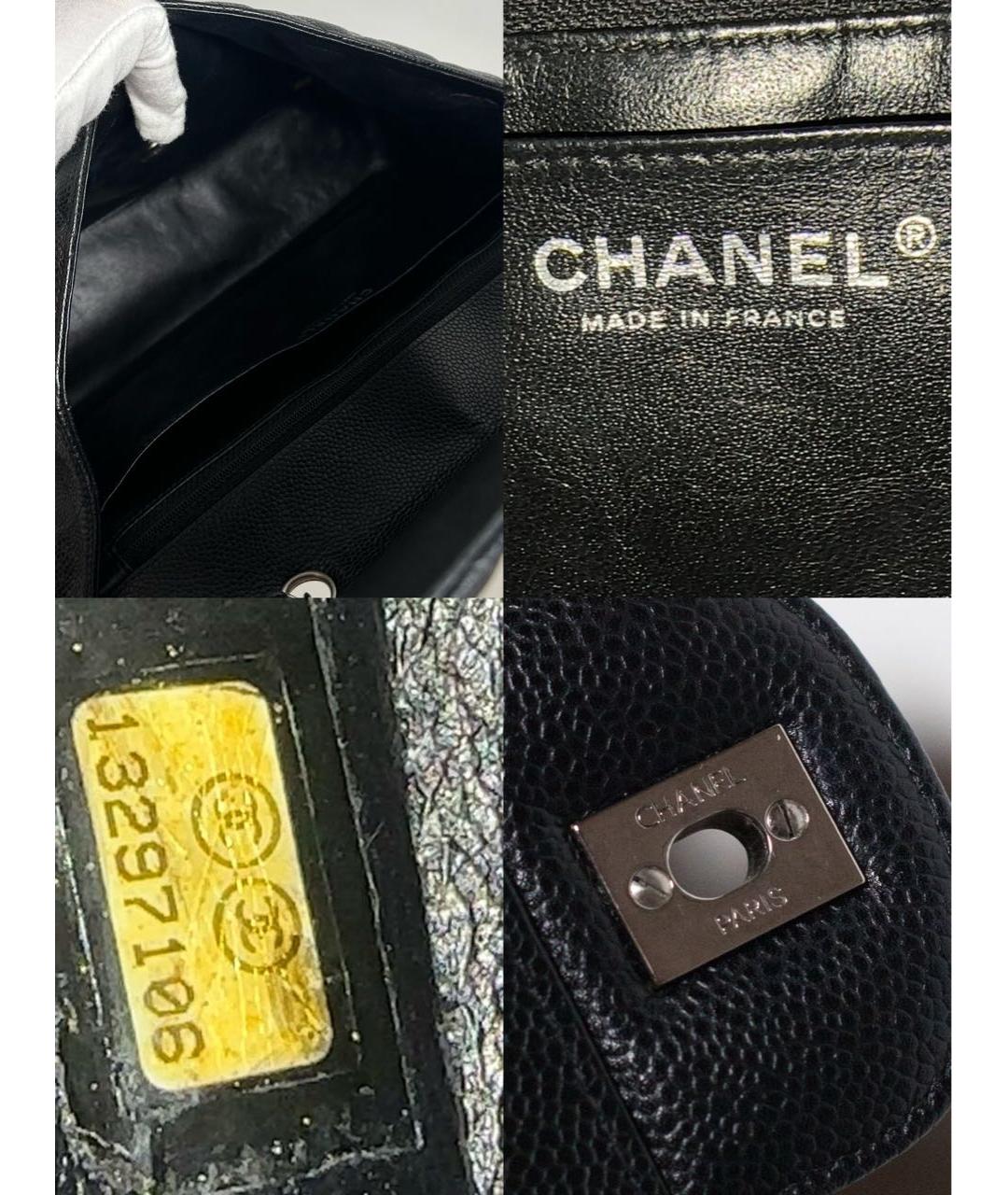 CHANEL Черная кожаная сумка через плечо, фото 6