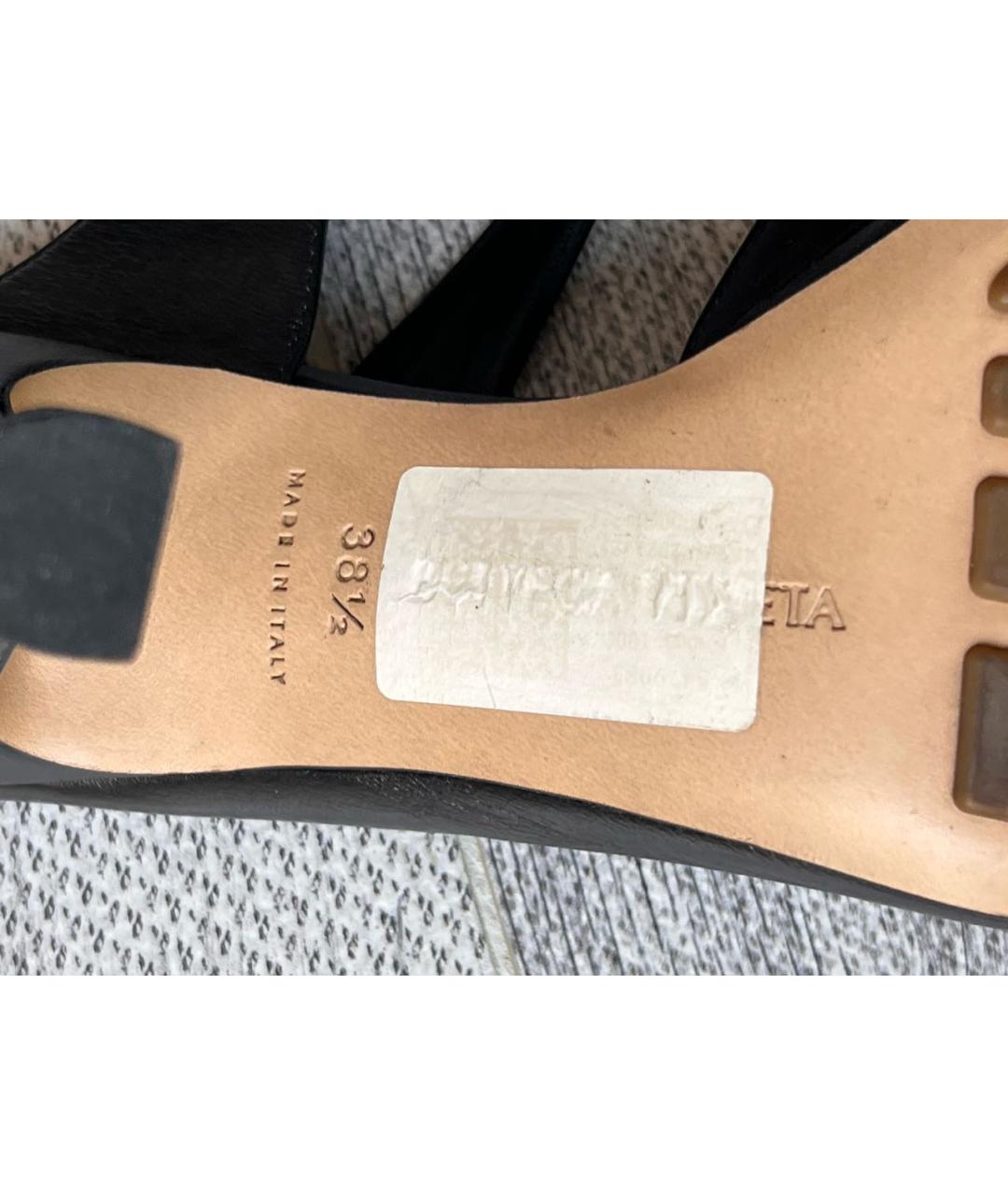 BOTTEGA VENETA Черные кожаные мюли, фото 6