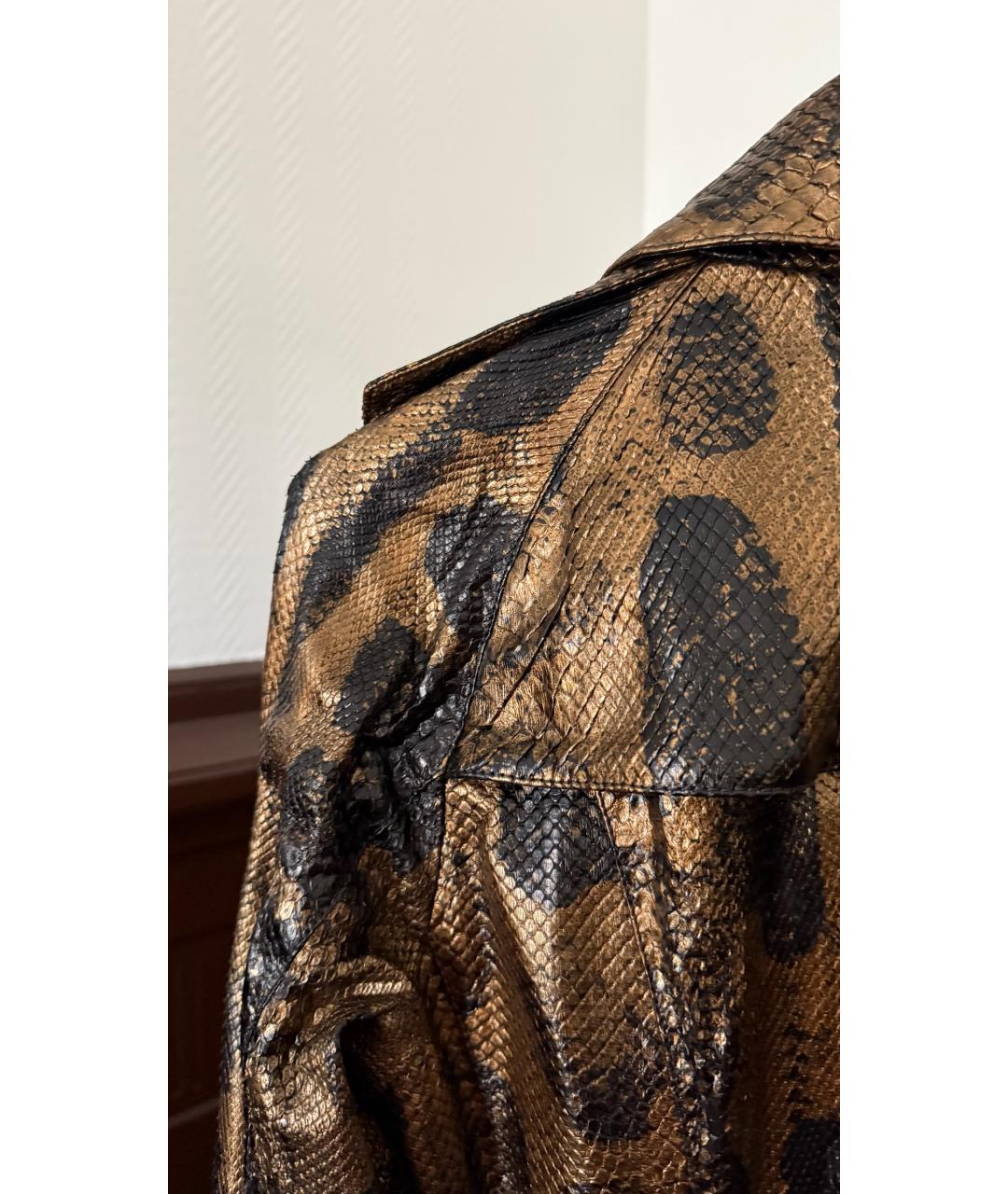 BURBERRY Коричневое кожаное пальто, фото 3