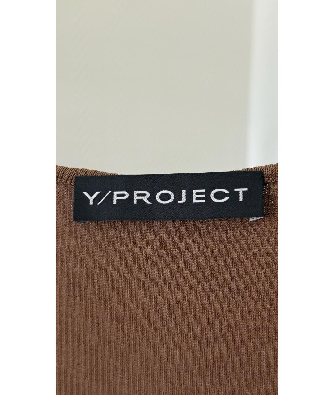 Y/PROJECT Коричневая майка, фото 5