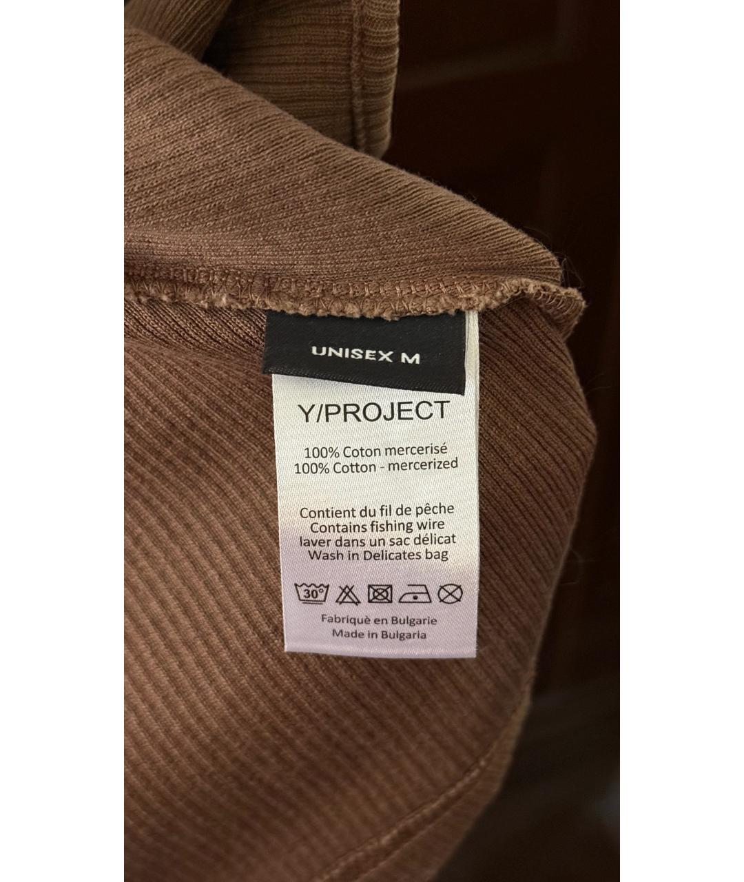 Y/PROJECT Коричневая майка, фото 6