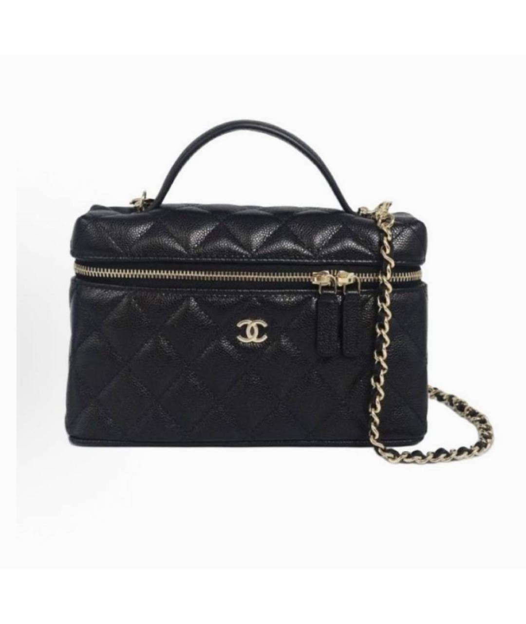 CHANEL Черная кожаная сумка через плечо, фото 3