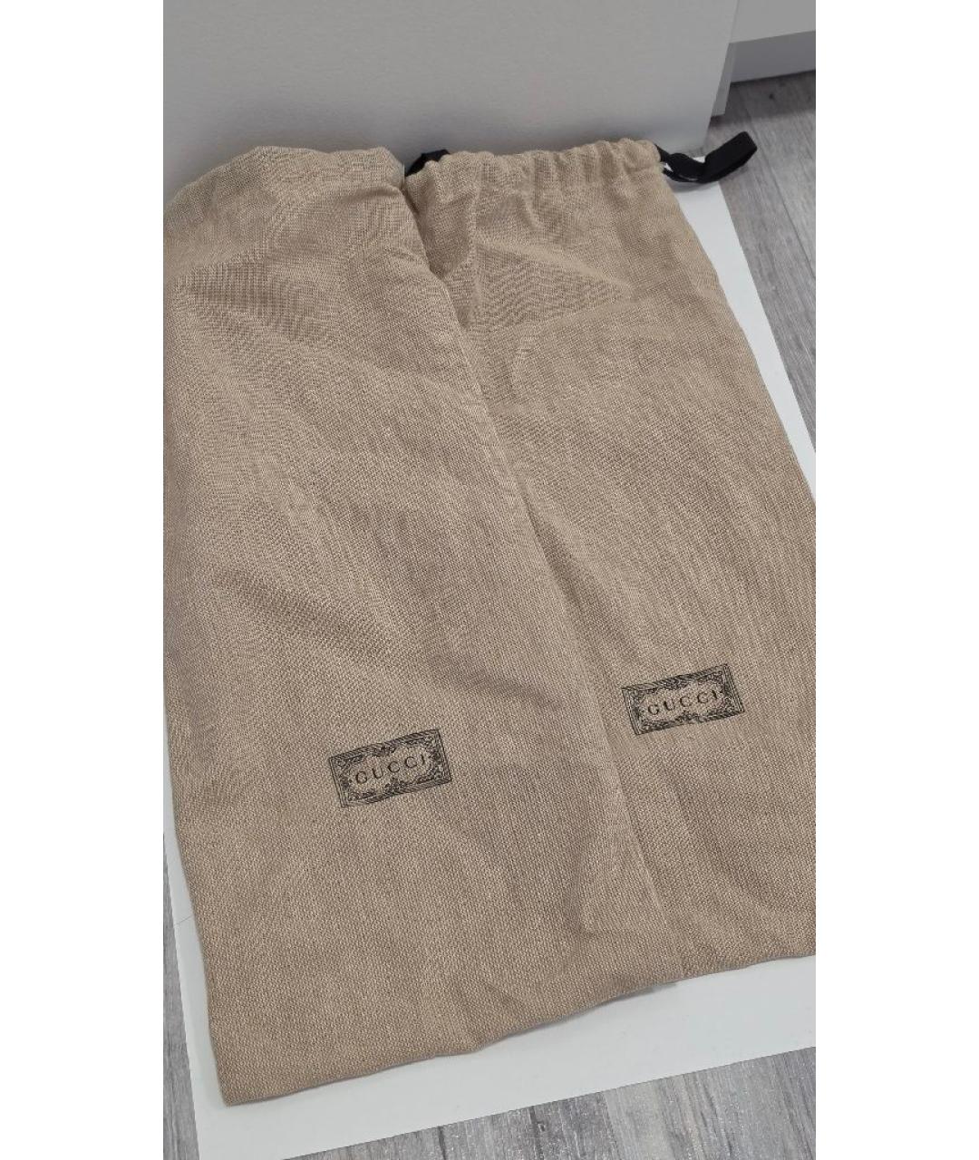 GUCCI Бордовые кожаные балетки, фото 9