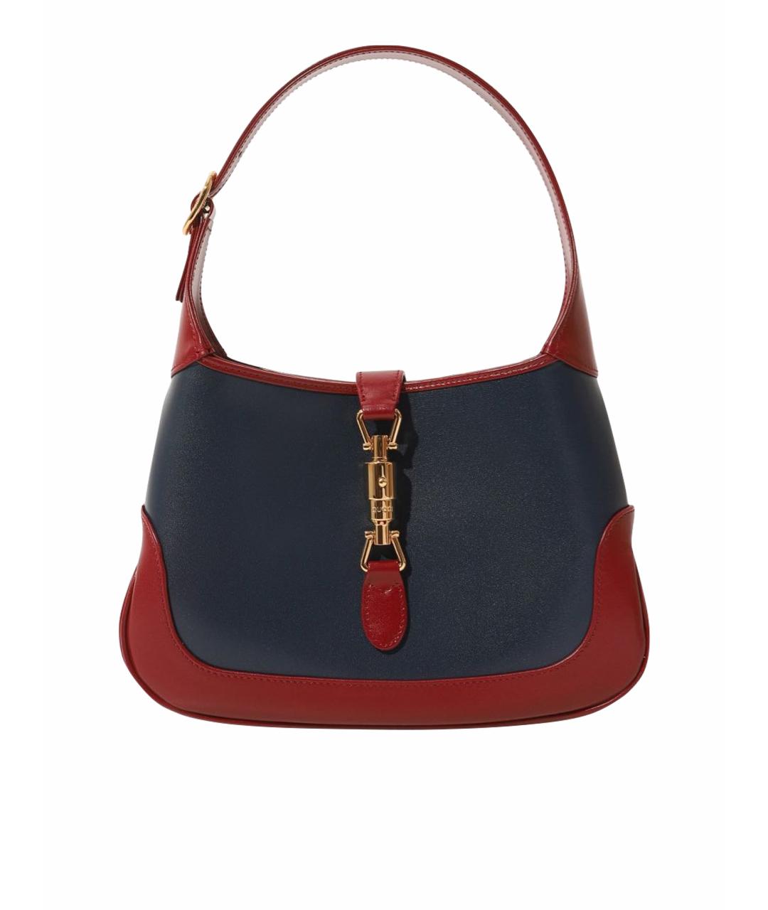 GUCCI Синяя кожаная сумка с короткими ручками, фото 1