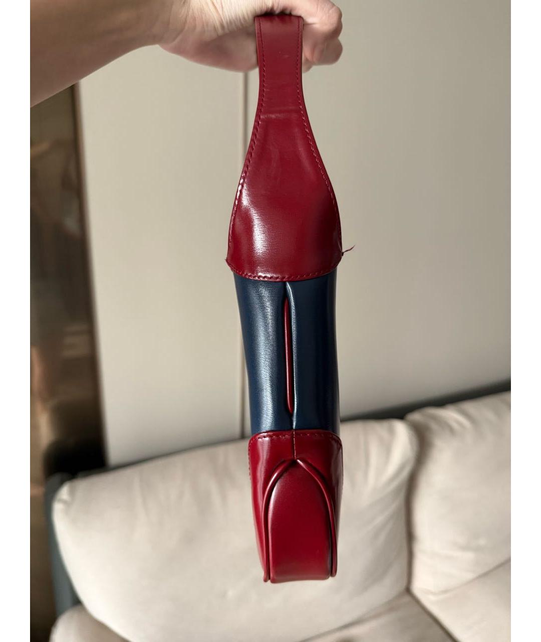 GUCCI Синяя кожаная сумка с короткими ручками, фото 6