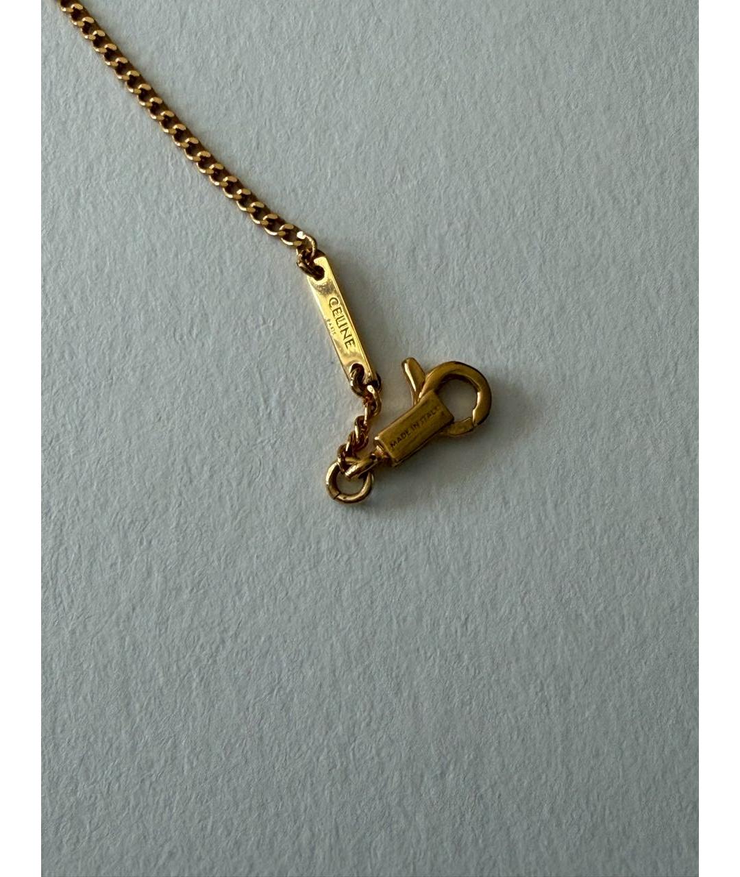 CELINE Золотая латунная цепочка, фото 6