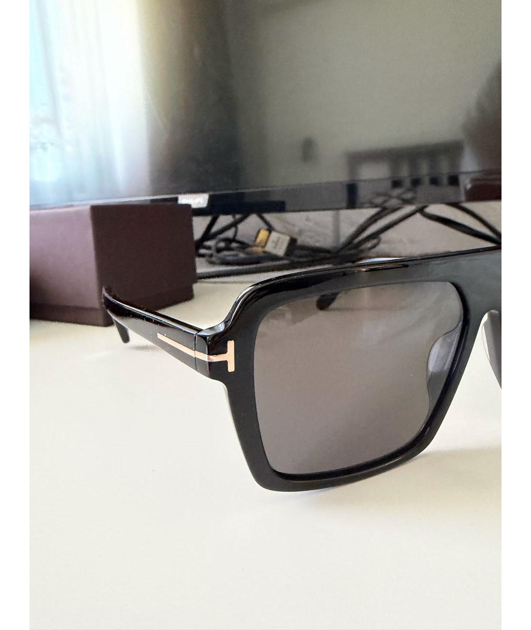 TOM FORD Черные пластиковые солнцезащитные очки, фото 2