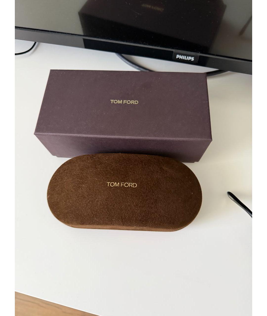 TOM FORD Черные пластиковые солнцезащитные очки, фото 4