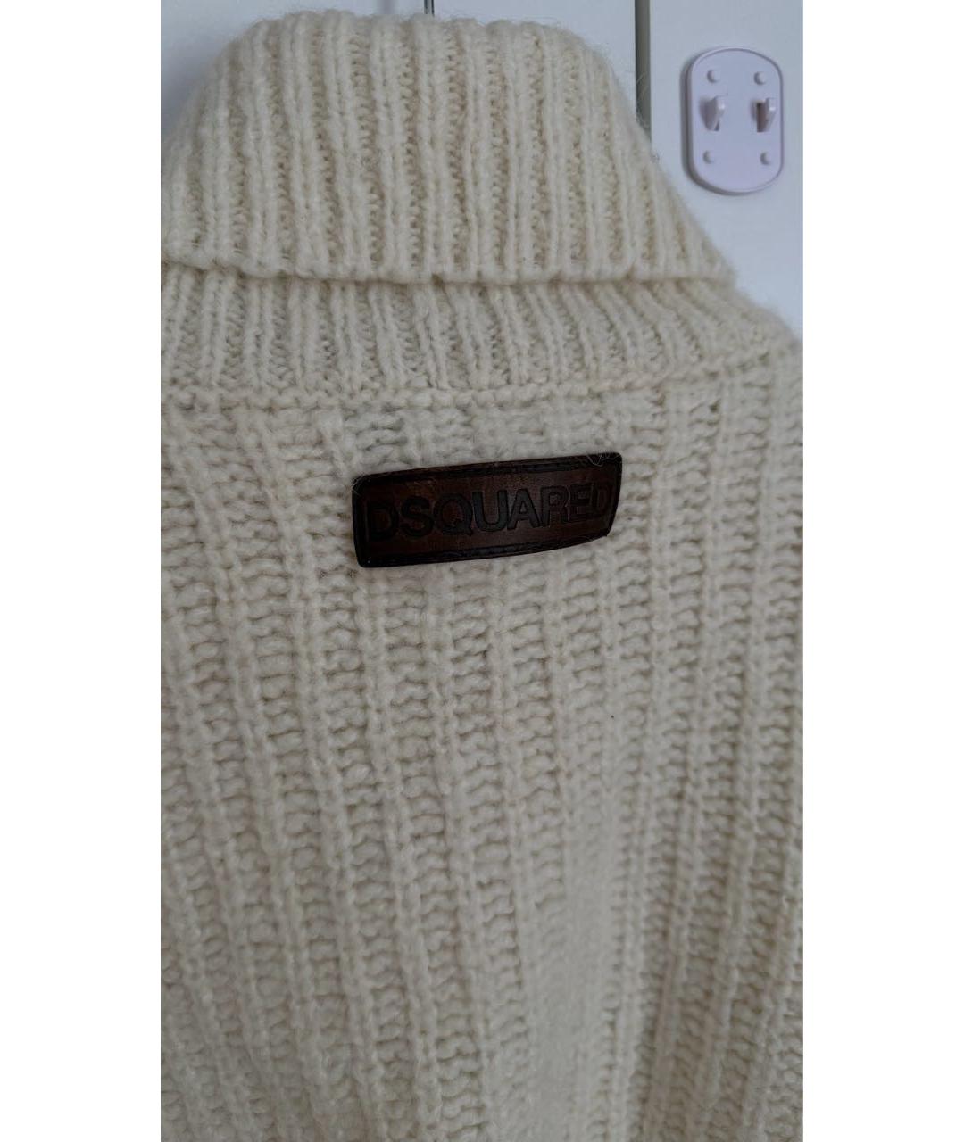 DSQUARED2 Белый шерстяной джемпер / свитер, фото 4
