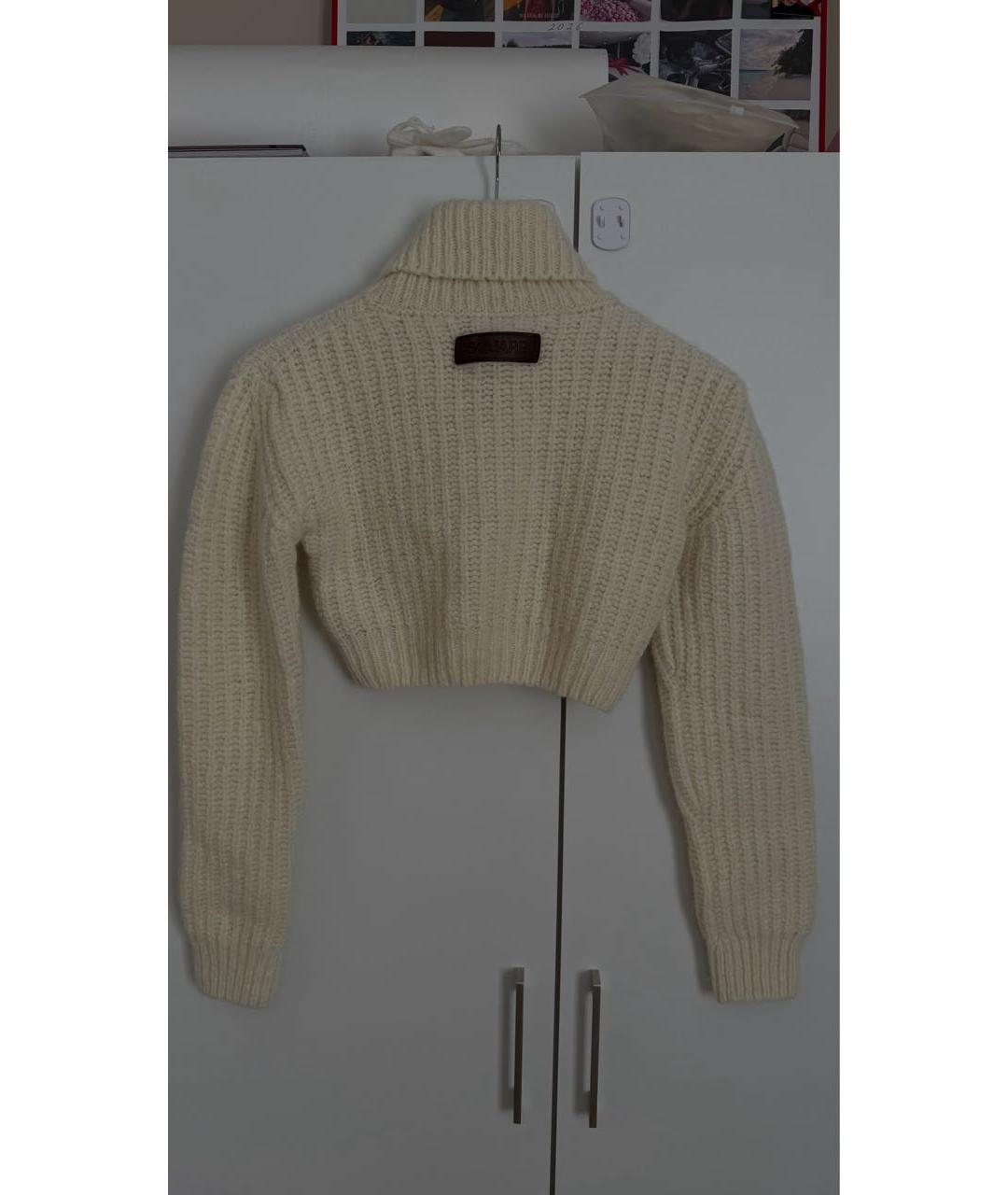 DSQUARED2 Белый шерстяной джемпер / свитер, фото 2