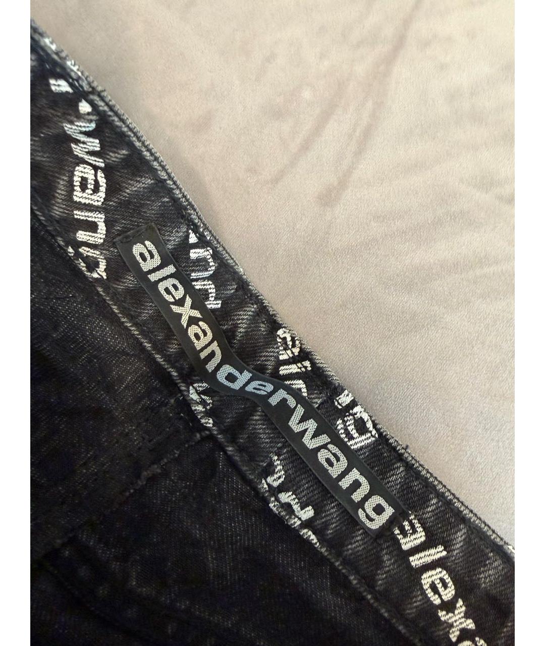 ALEXANDER WANG Черные хлопковые прямые джинсы, фото 6