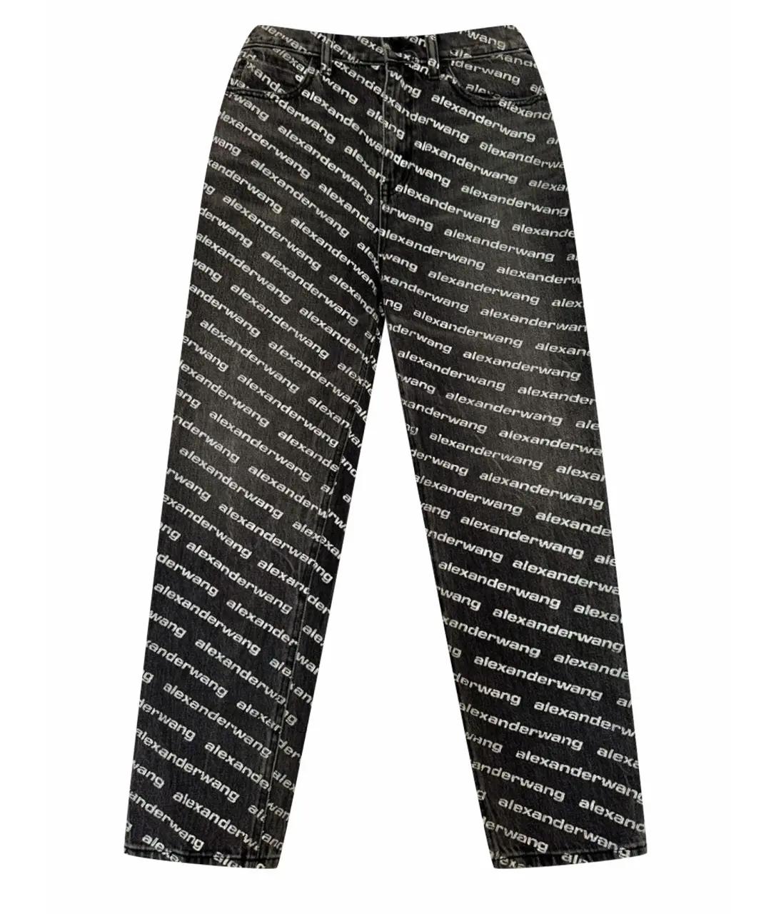 ALEXANDER WANG Черные хлопковые прямые джинсы, фото 1