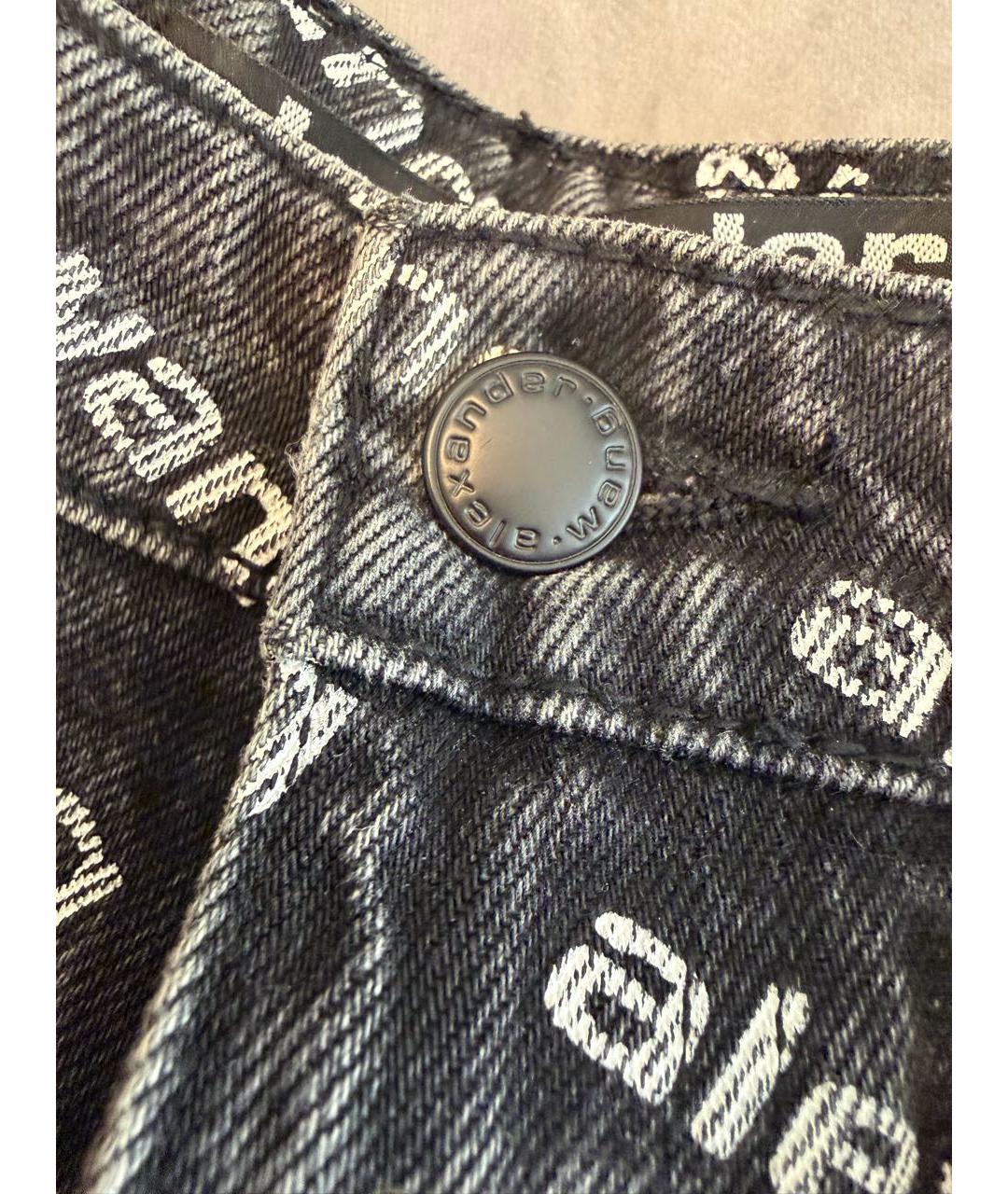 ALEXANDER WANG Черные хлопковые прямые джинсы, фото 5