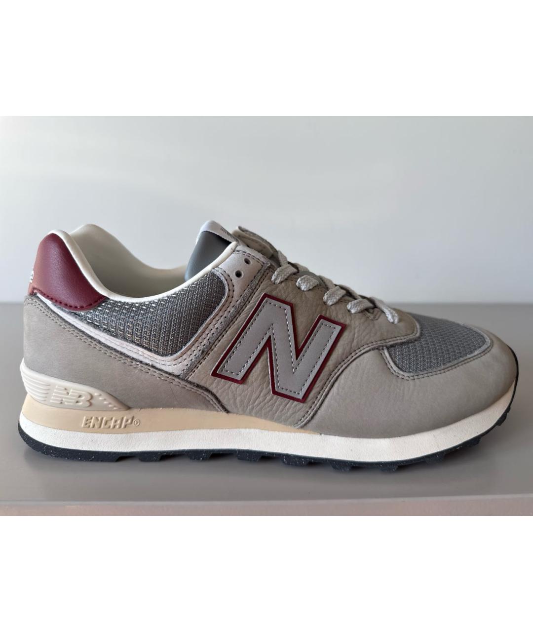 NEW BALANCE Антрацитовые замшевые низкие кроссовки / кеды, фото 5