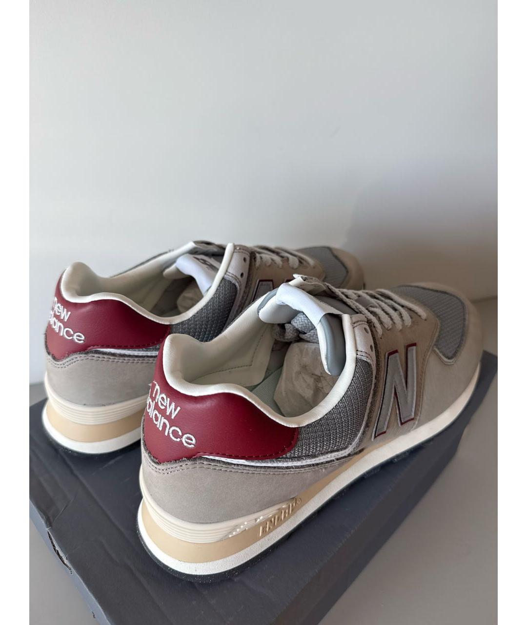 NEW BALANCE Антрацитовые замшевые низкие кроссовки / кеды, фото 4