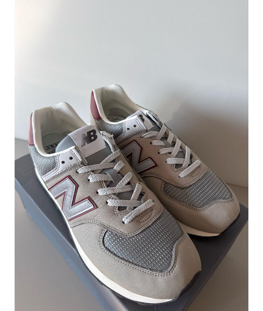 NEW BALANCE Антрацитовые замшевые низкие кроссовки / кеды, фото 3