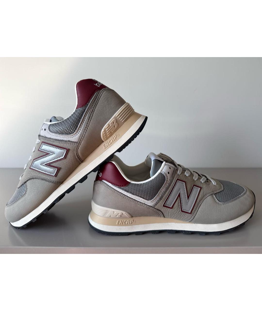 NEW BALANCE Антрацитовые замшевые низкие кроссовки / кеды, фото 2
