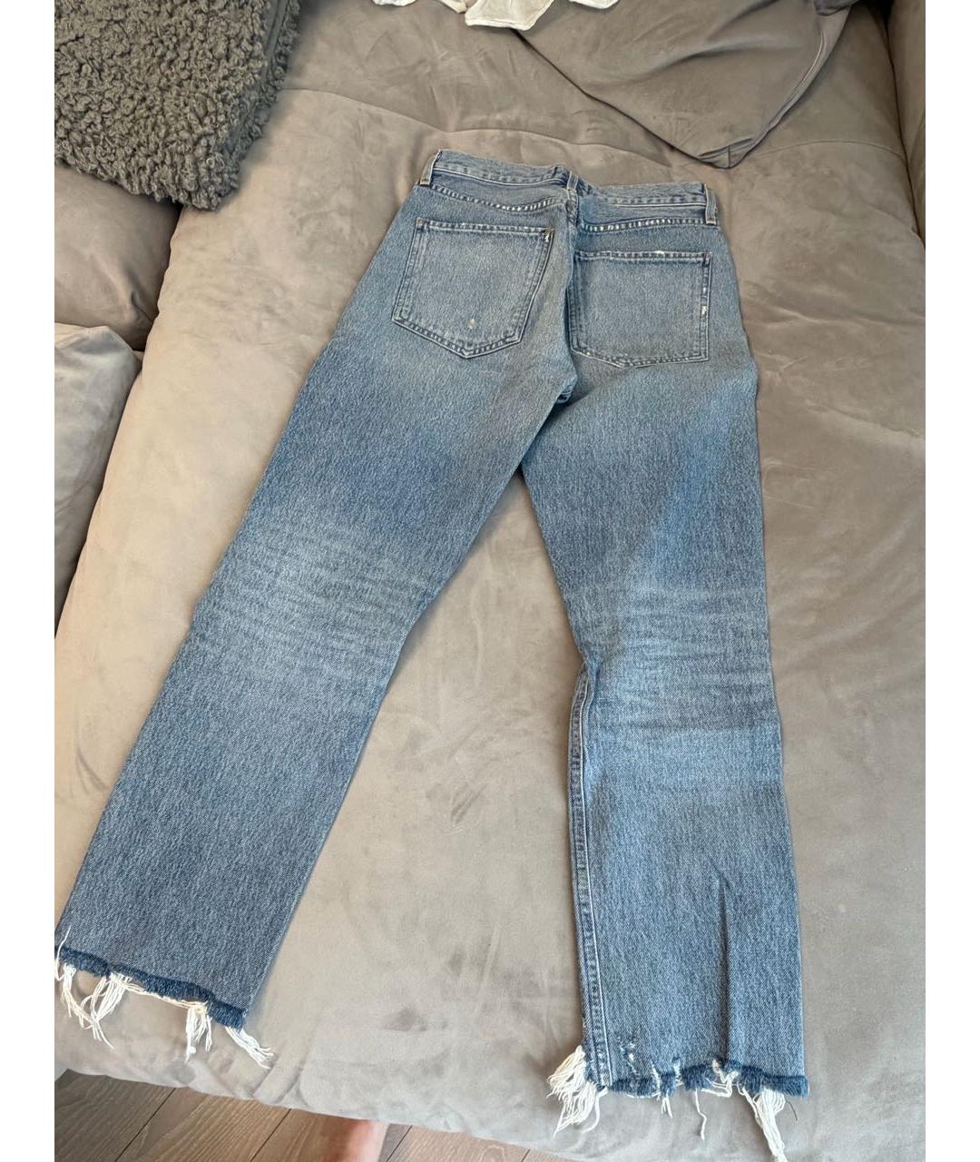 AGOLDE Голубые хлопковые прямые джинсы, фото 6