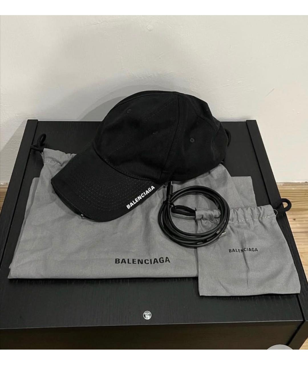 BALENCIAGA Черная кепка/бейсболка, фото 2