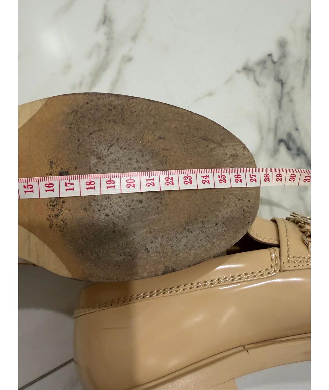 CHANEL Бежевые лоферы из лакированной кожи, фото 5