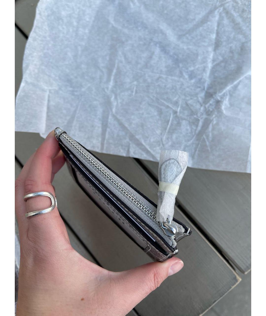 COACH Серебрянный кожаный кардхолдер, фото 3