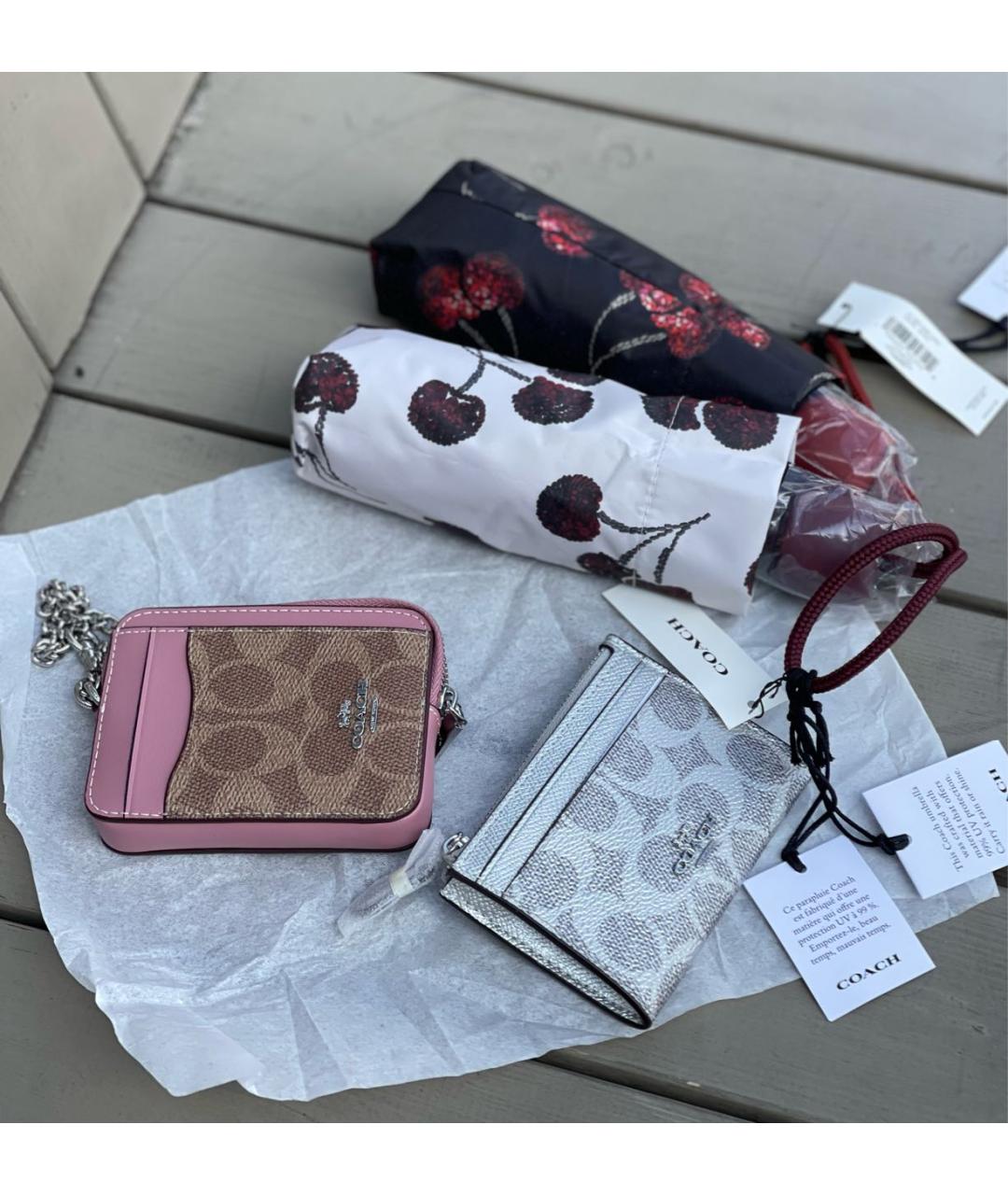 COACH Серебрянный кожаный кардхолдер, фото 4