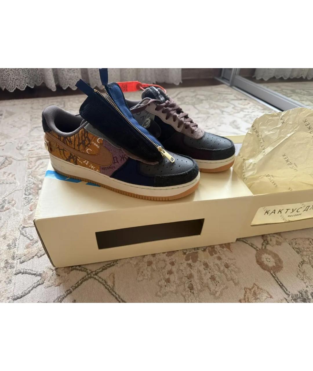 CACTUS JACK BY TRAVIS SCOTT Коричневые замшевые низкие кроссовки / кеды, фото 2