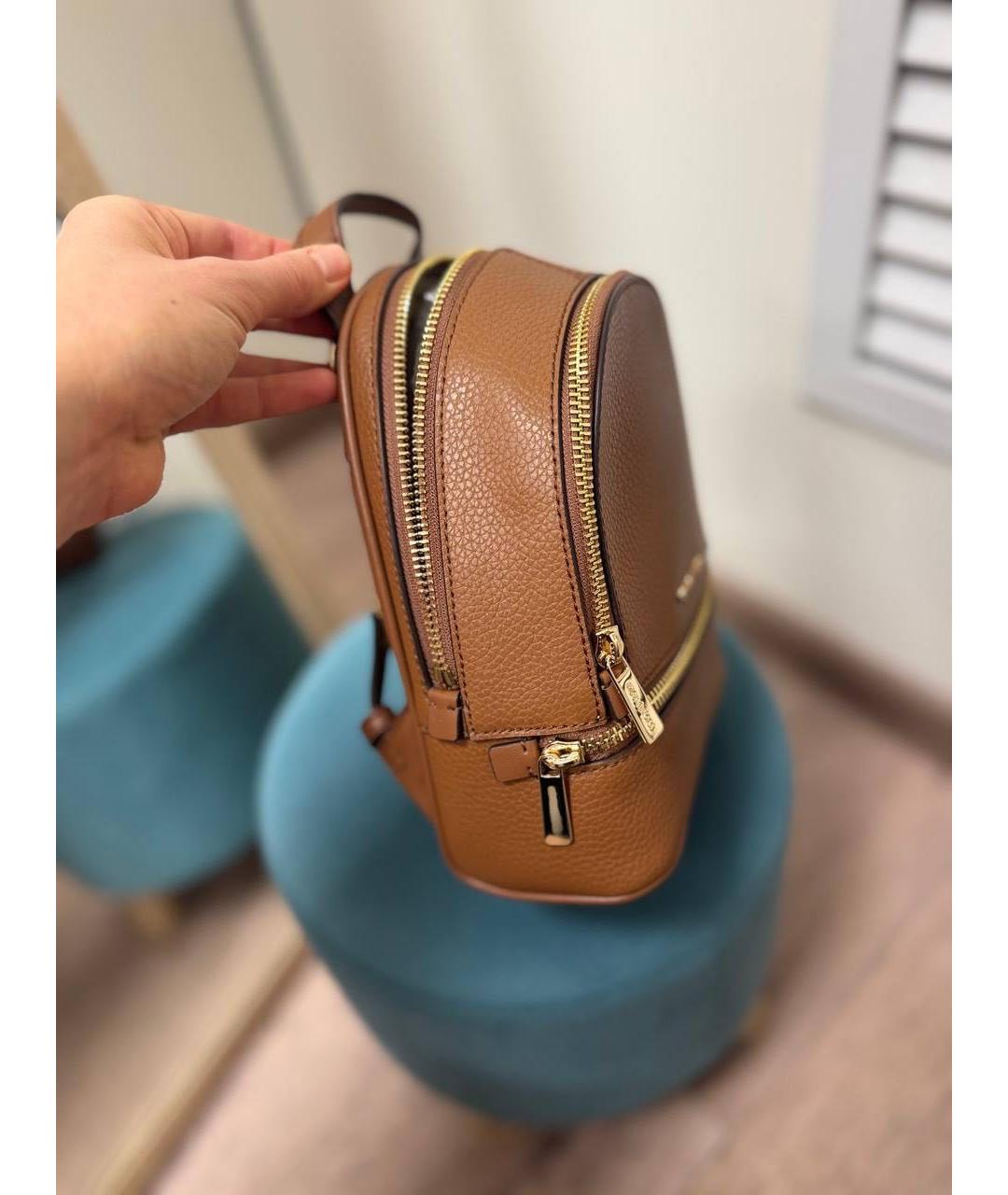 MICHAEL KORS Коричневый кожаный рюкзак, фото 3