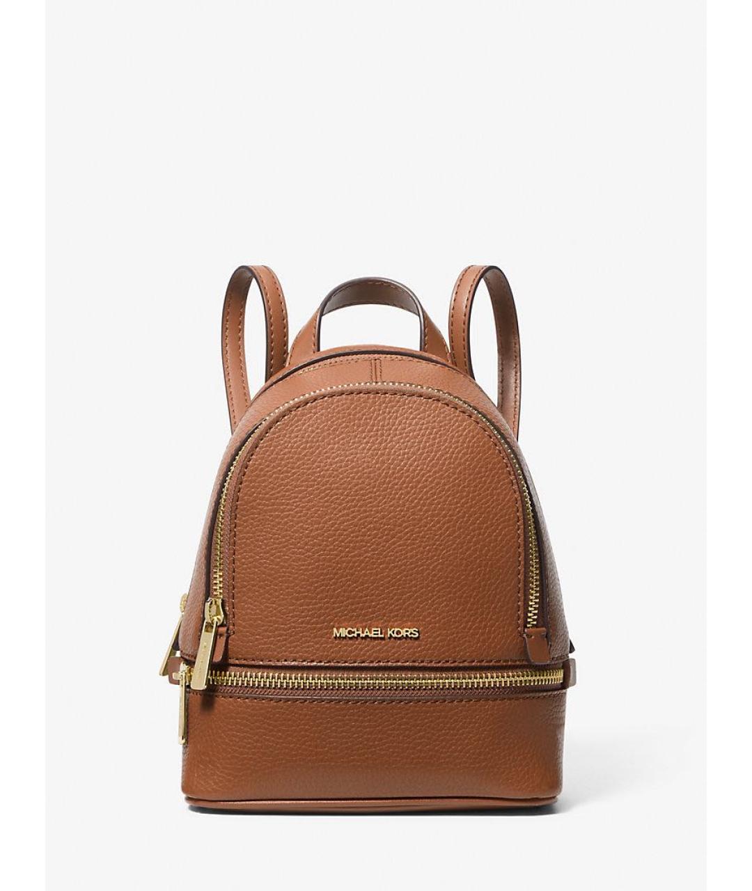 MICHAEL KORS Коричневый кожаный рюкзак, фото 6