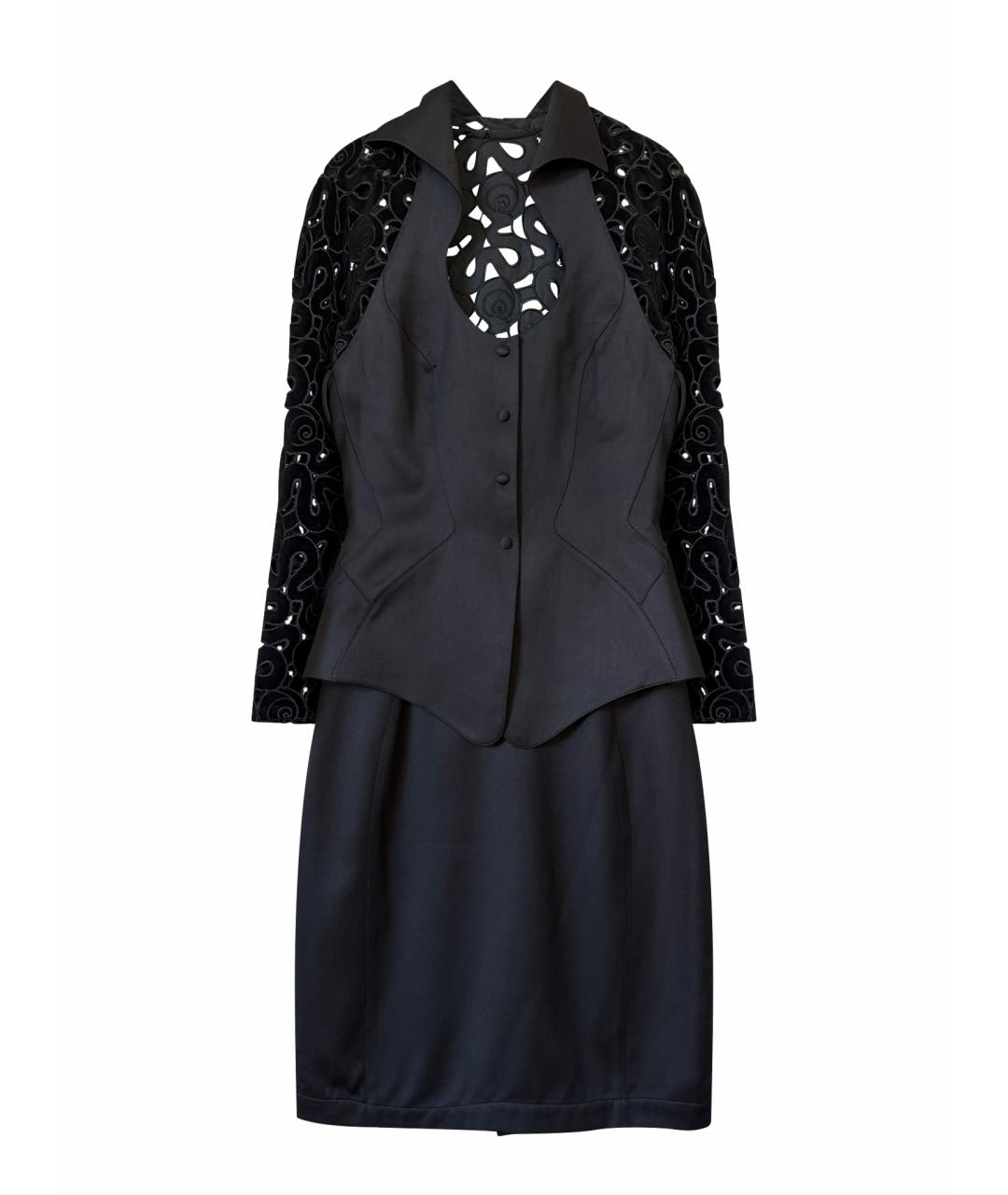 THIERRY MUGLER VINTAGE Черный костюм с юбками, фото 1