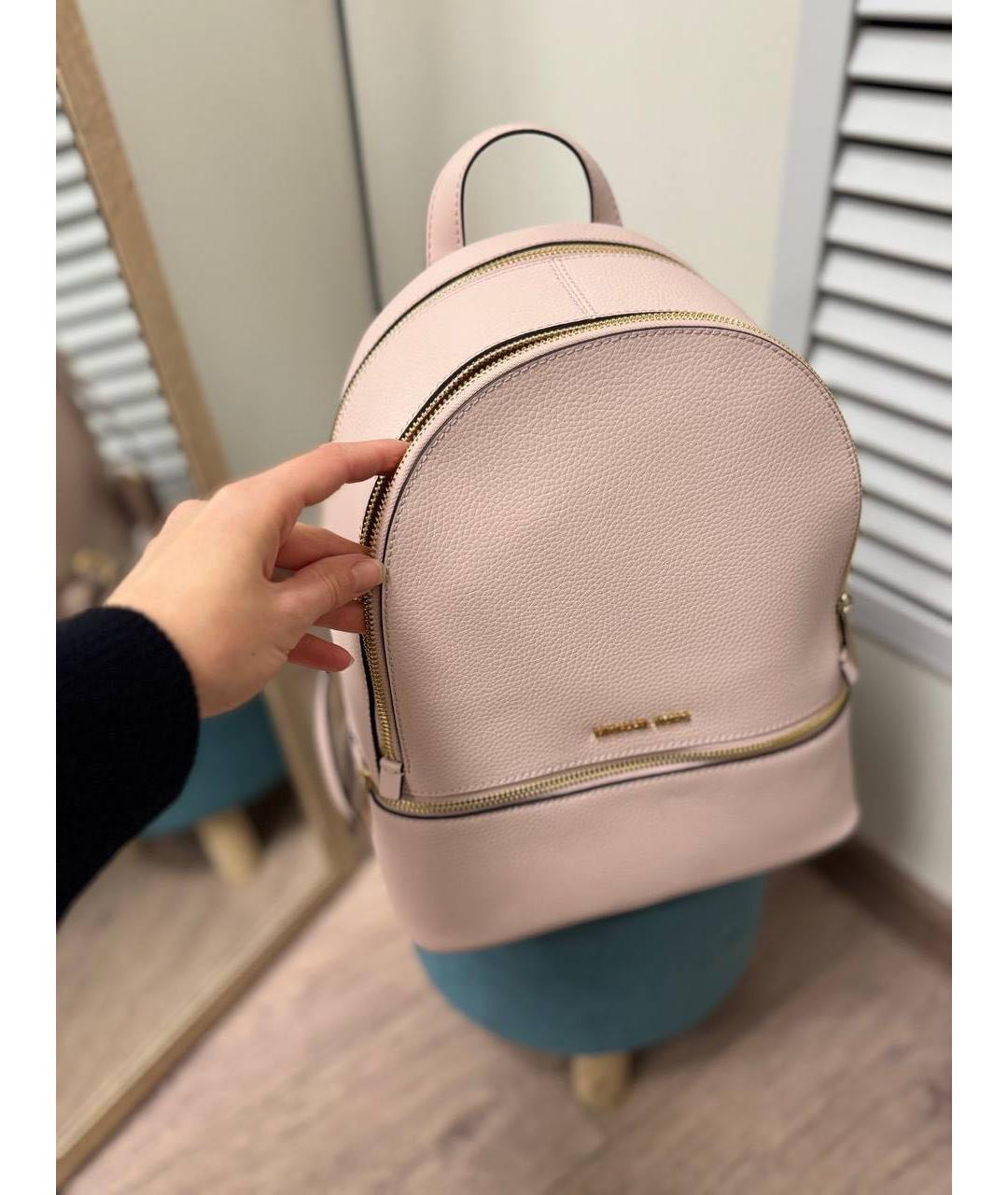 MICHAEL KORS Розовый кожаный рюкзак, фото 3