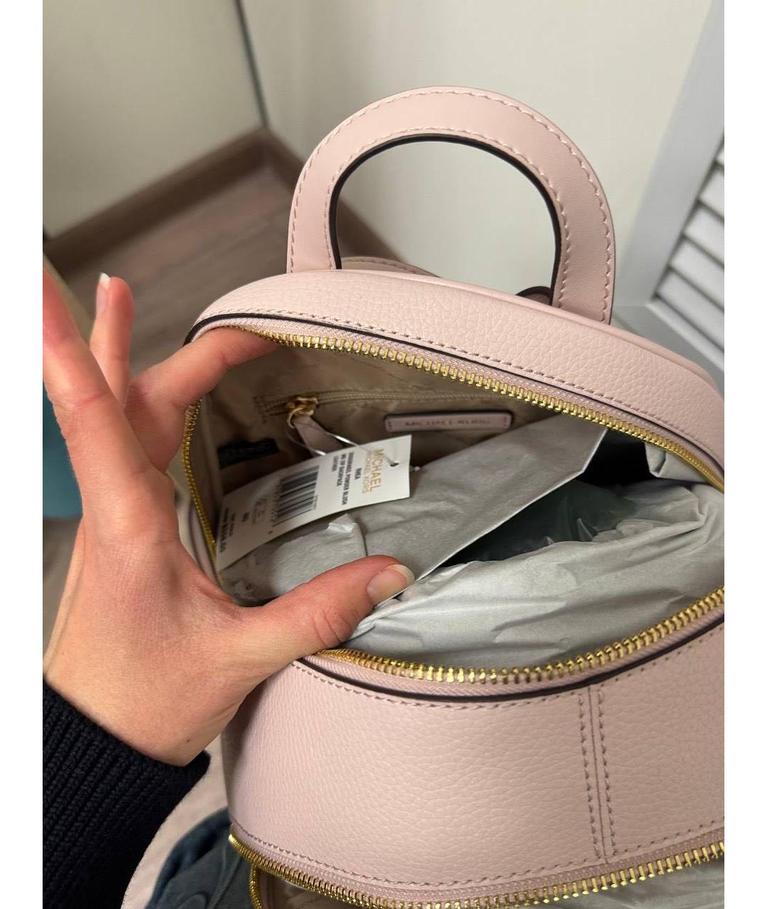 MICHAEL KORS Розовый кожаный рюкзак, фото 5