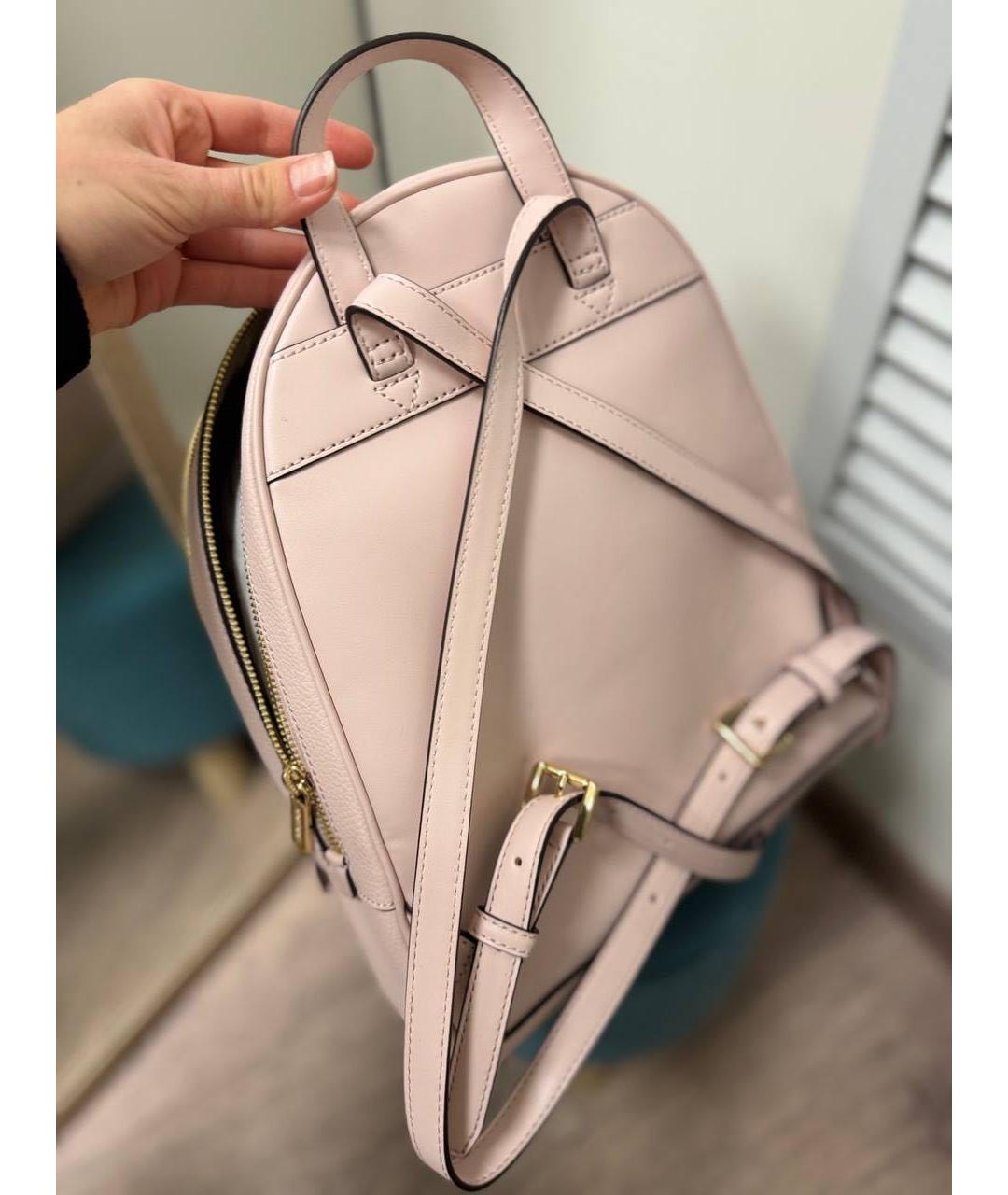 MICHAEL KORS Розовый кожаный рюкзак, фото 6