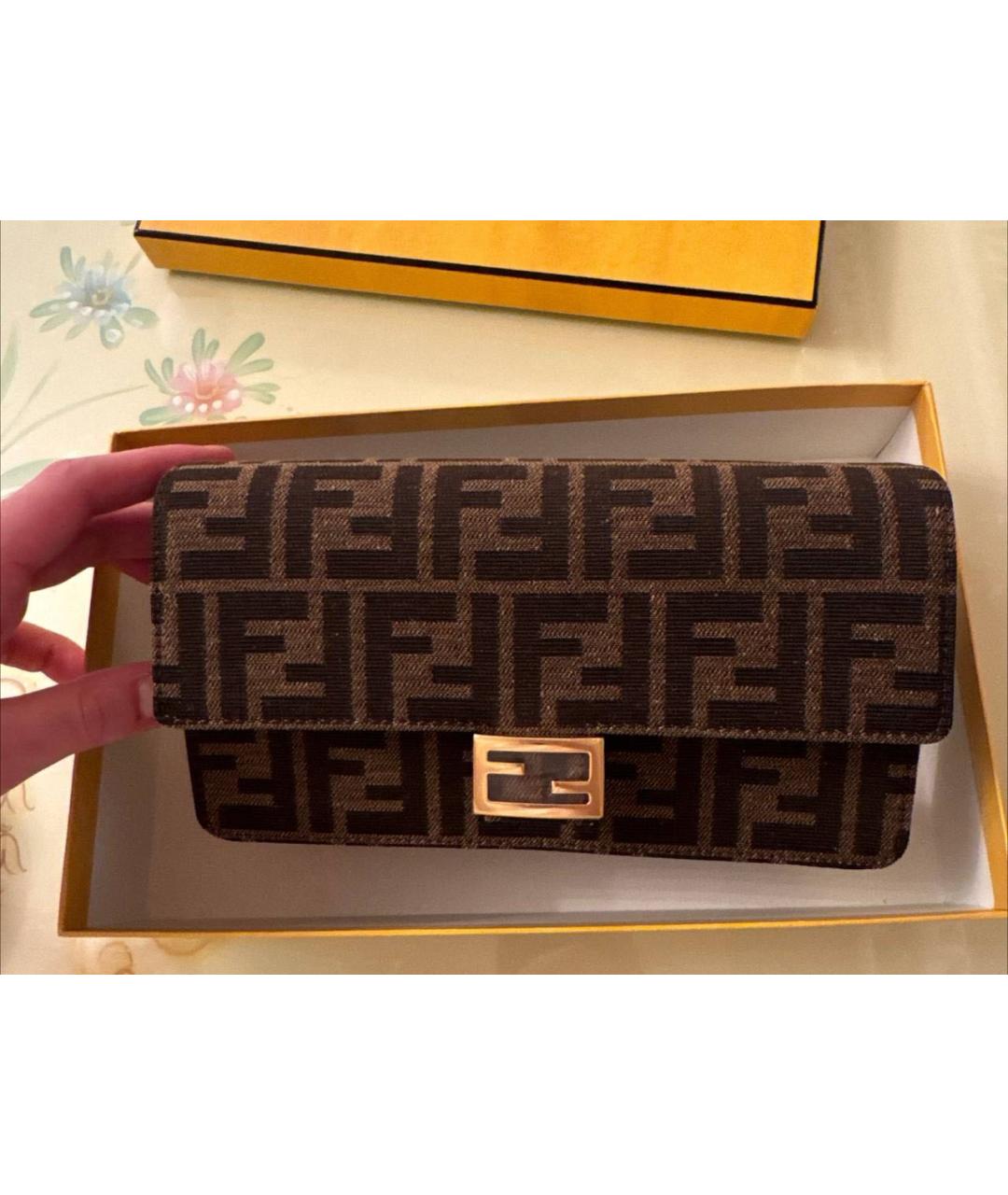 FENDI Коричневая сумка через плечо, фото 2