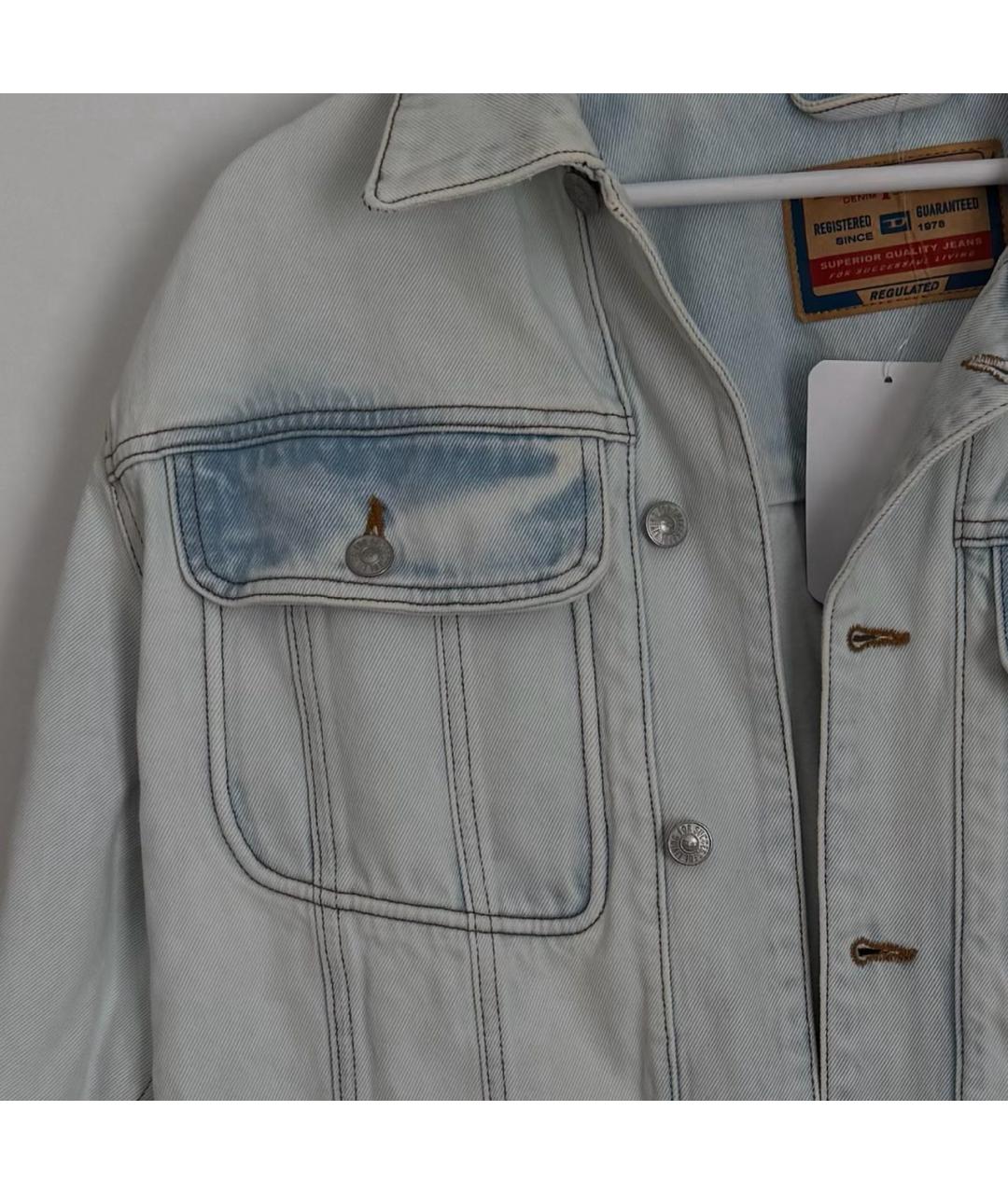 DIESEL Голубой деним жакет/пиджак, фото 4
